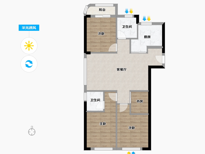 福建省-厦门市-同安区七星湾TOD-79.57-户型库-采光通风