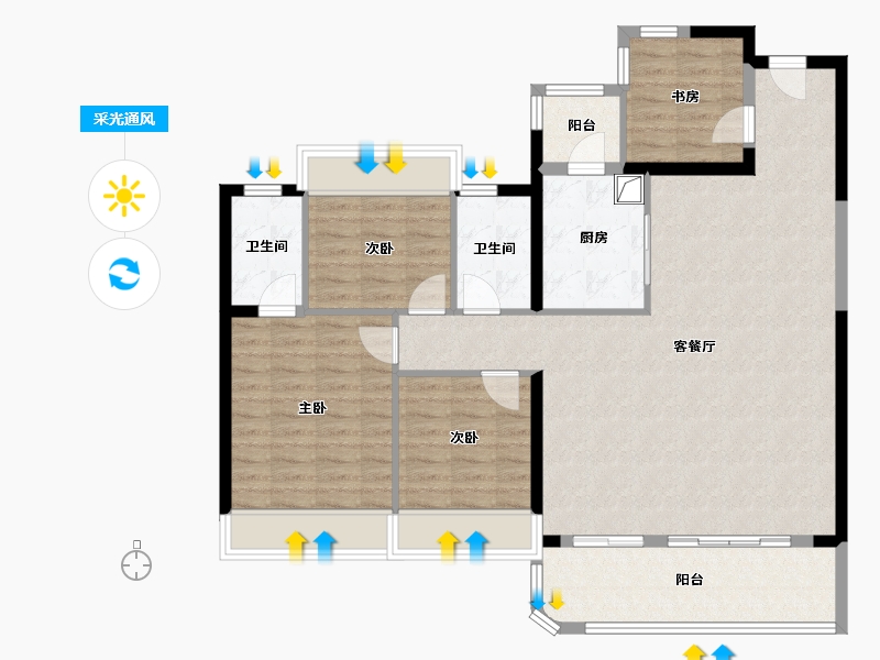 广东省-汕头市-海怡半岛-114.40-户型库-采光通风