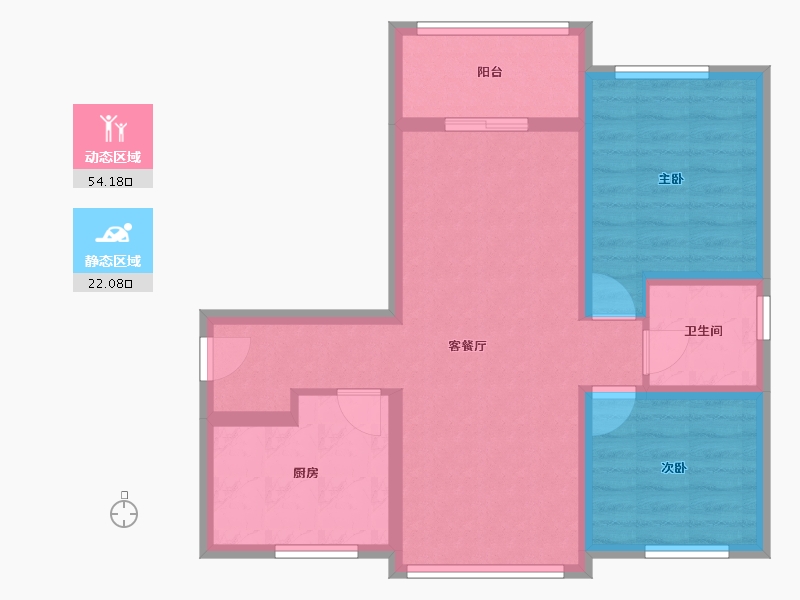 上海-上海市-涵苑-77.60-户型库-动静分区