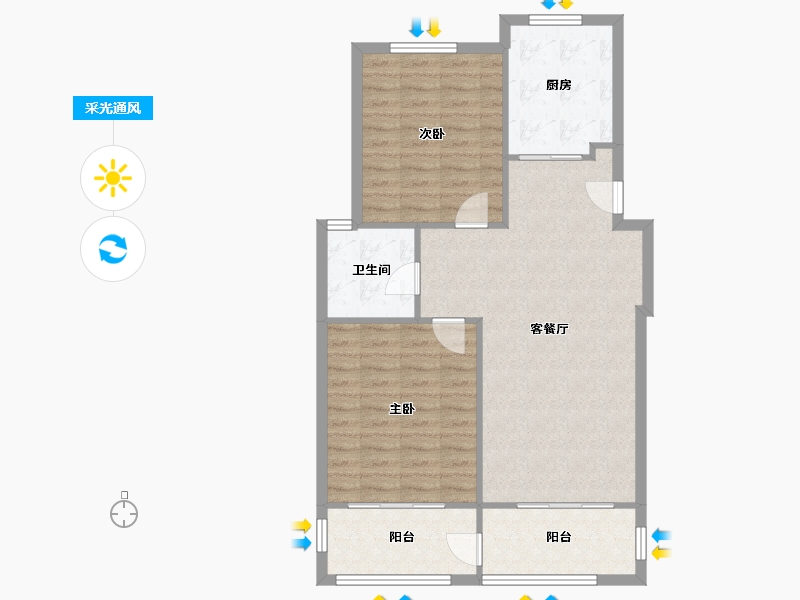 江苏省-南京市-仙龙湾山庄-111.70-户型库-采光通风