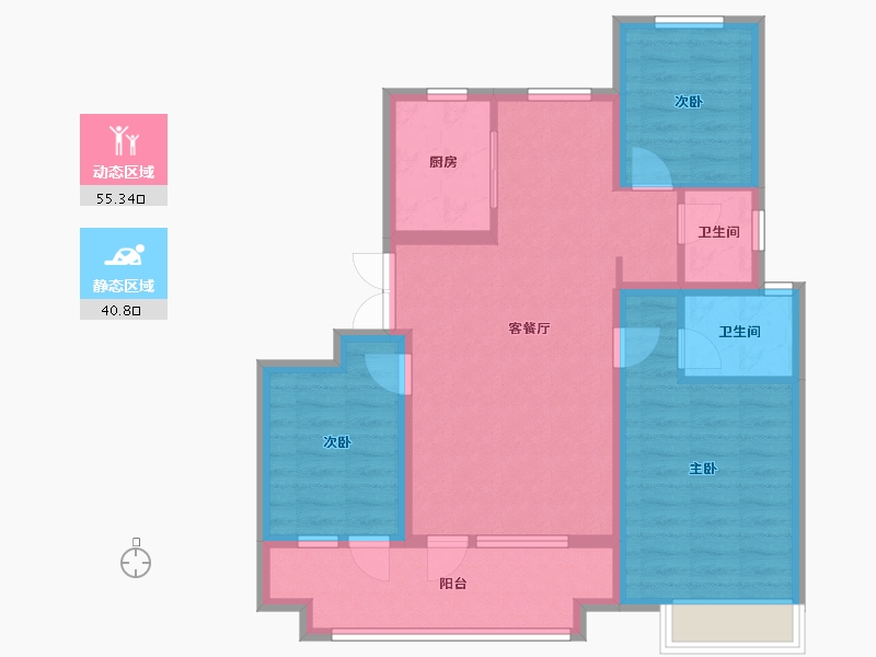 山东省-德州市-夏津阳光意境-92.00-户型库-动静分区