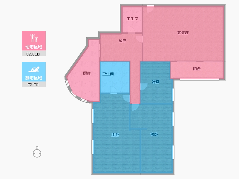 四川省-成都市-锦泰公寓-144.00-户型库-动静分区