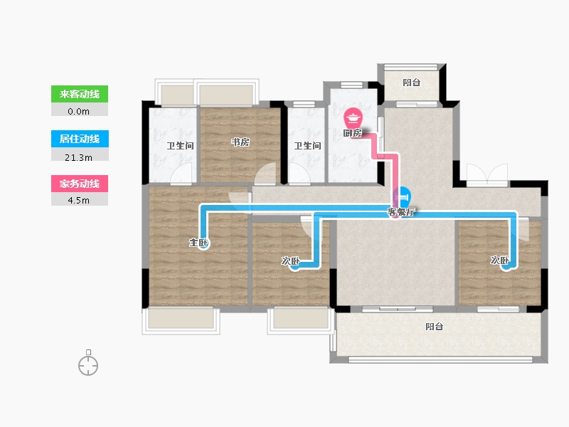 江西省-南昌市-江铃祥云瑞园-115.00-户型库-动静线