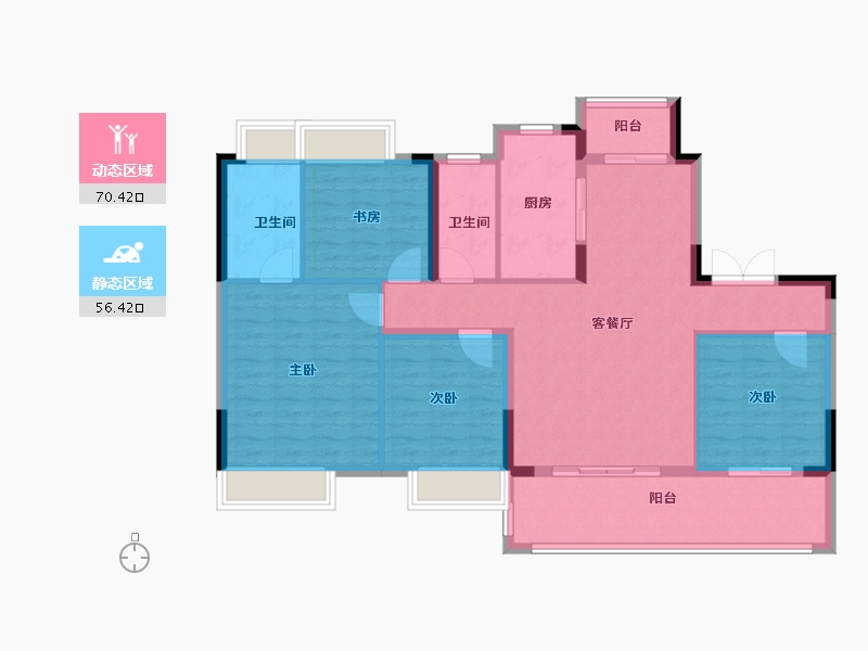 江西省-南昌市-江铃祥云瑞园-115.00-户型库-动静分区