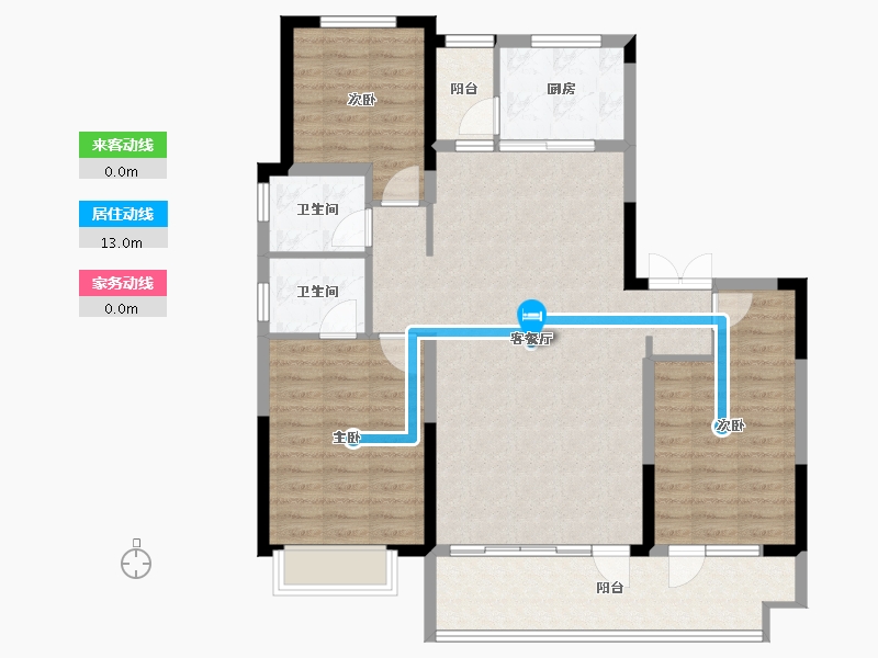 山东省-枣庄市-界群 瑞府-114.40-户型库-动静线