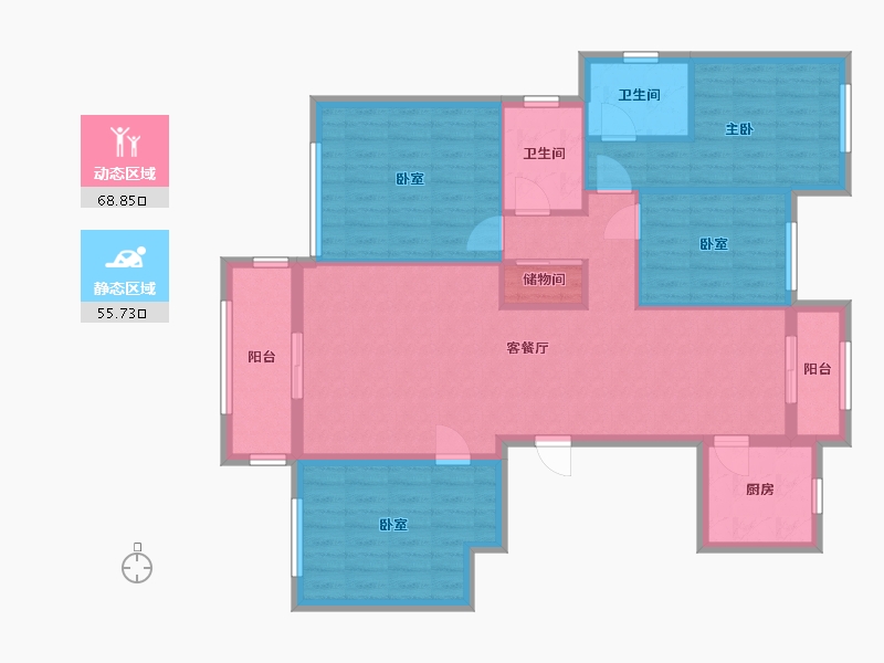 江西省-九江市-塔下小区-115.20-户型库-动静分区