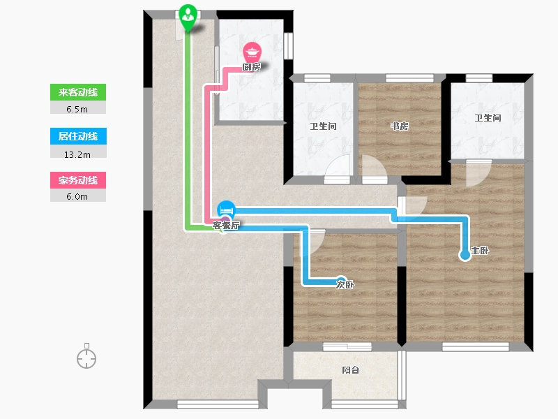 山东省-济南市-金茂悦家园北区-88.00-户型库-动静线