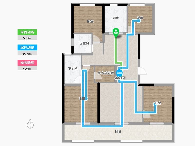 安徽省-合肥市-伟星玖都苑-130.00-户型库-动静线