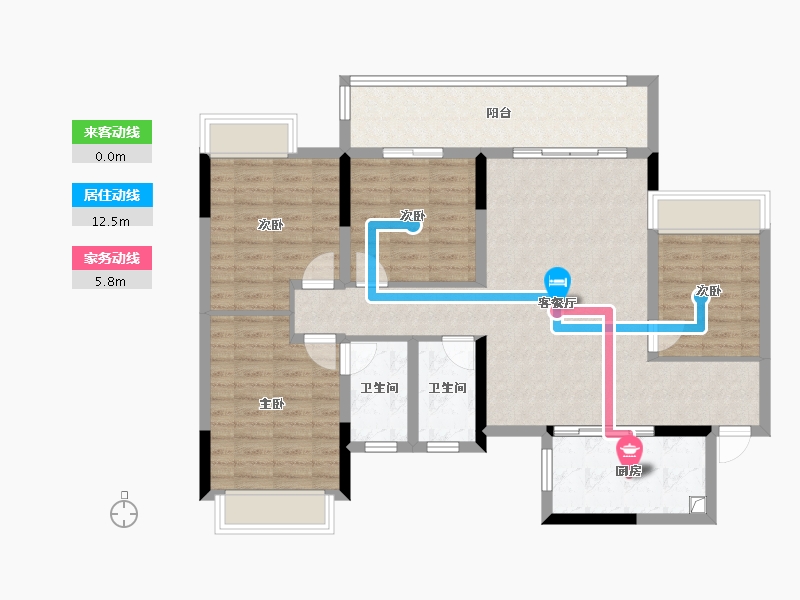 广西壮族自治区-桂林市-彰泰联发春天颂-115.07-户型库-动静线