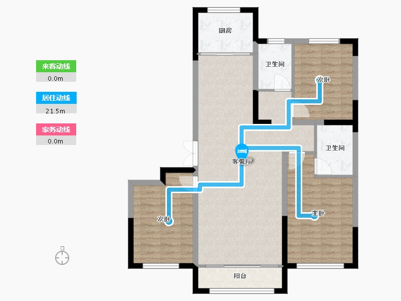 宁夏回族自治区-吴忠市-君悦府-101.60-户型库-动静线