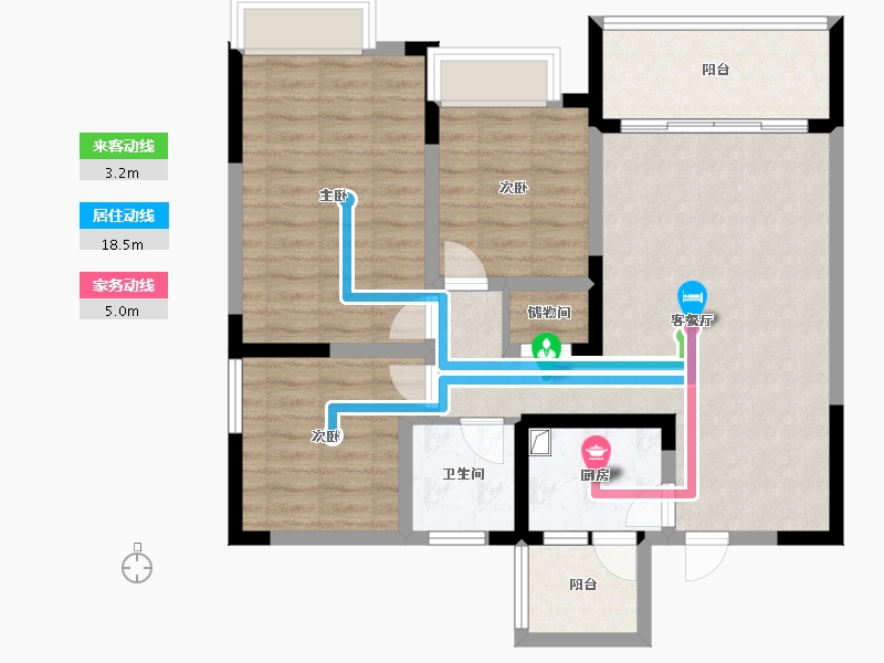 四川省-成都市-锦绣前城小区-88.00-户型库-动静线