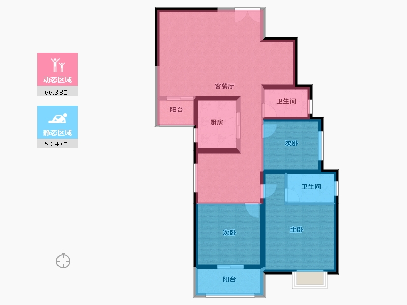 陕西省-西安市-兴庆御苑-107.53-户型库-动静分区