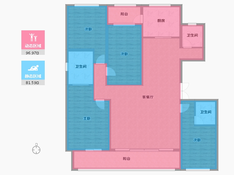 云南省-昆明市-北大资源滇海壹号-162.08-户型库-动静分区