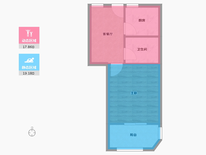 上海-上海市-通河一村小区-34.80-户型库-动静分区