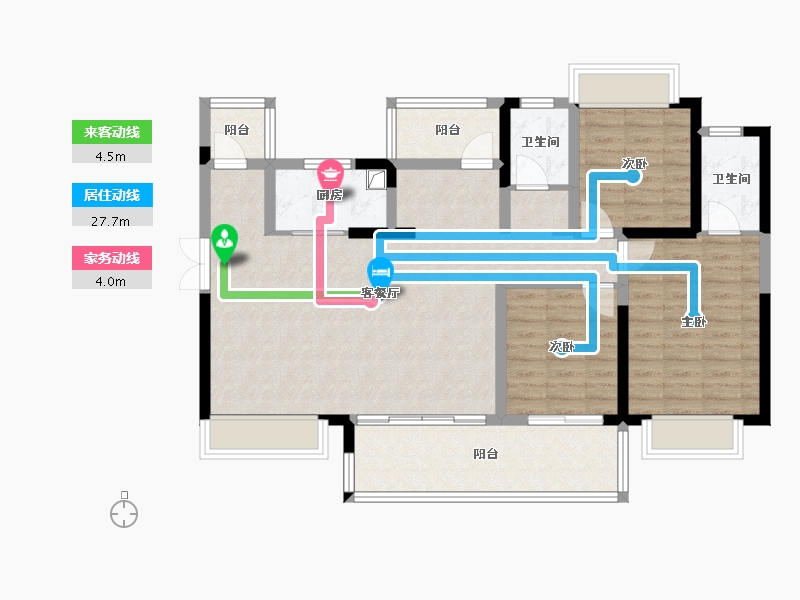 四川省-成都市-万达华庭-100.00-户型库-动静线