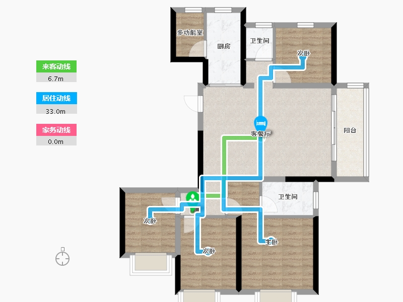 甘肃省-兰州市-华陇·滨河湾-89.05-户型库-动静线