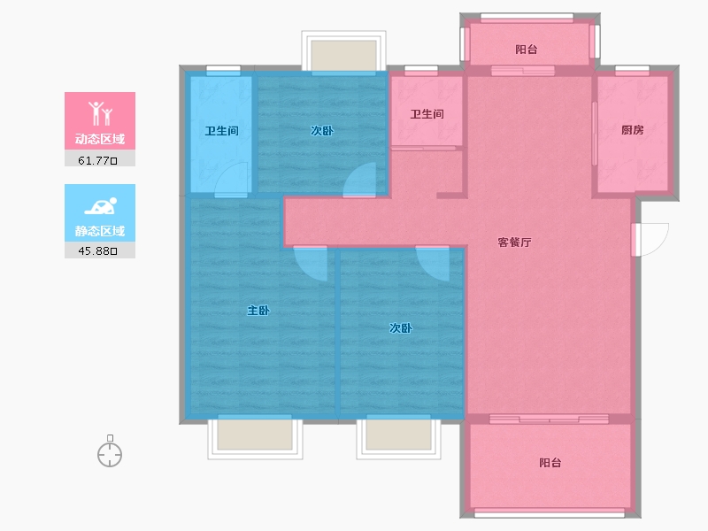 湖北省-襄阳市-国投智院-98.45-户型库-动静分区