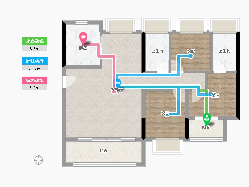 福建省-泉州市-建发·和著-89.00-户型库-动静线