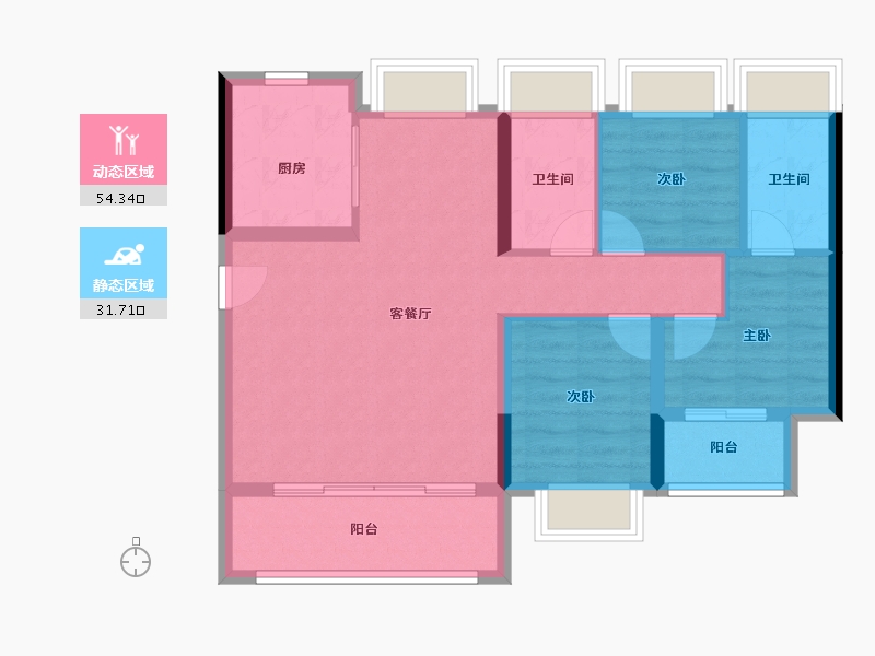 福建省-泉州市-建发·和著-89.00-户型库-动静分区