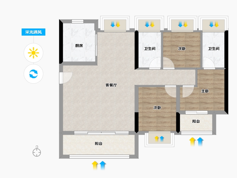 福建省-泉州市-建发·和著-89.00-户型库-采光通风