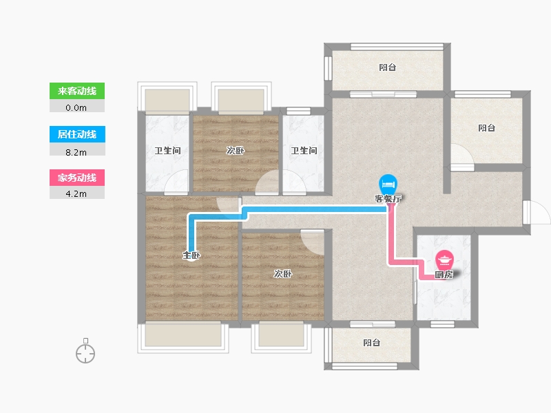 海南省-文昌市-中交·文昌美庐-88.07-户型库-动静线