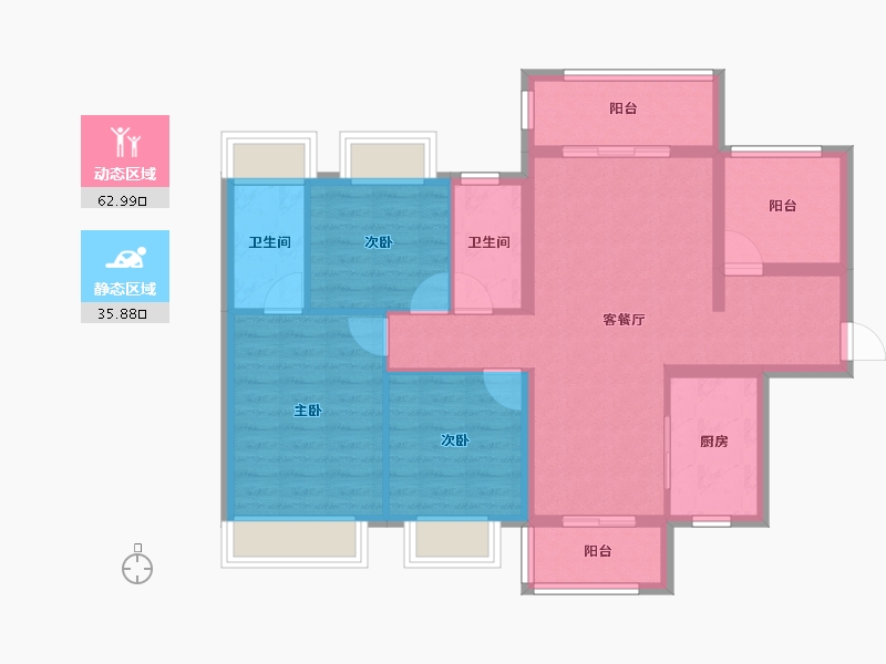 海南省-文昌市-中交·文昌美庐-88.07-户型库-动静分区