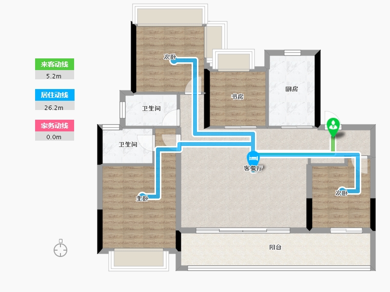 江苏省-苏州市-建发云湖上-103.20-户型库-动静线