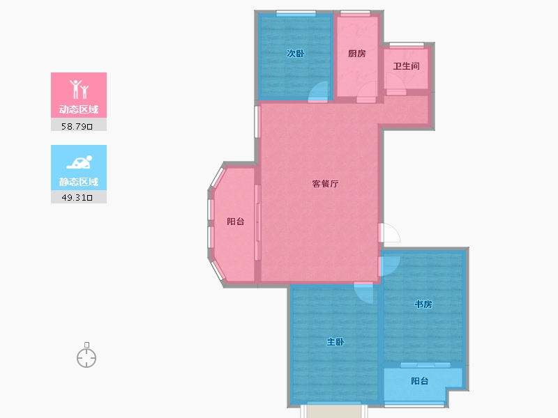 河南省-三门峡市-骏景福园-96.63-户型库-动静分区