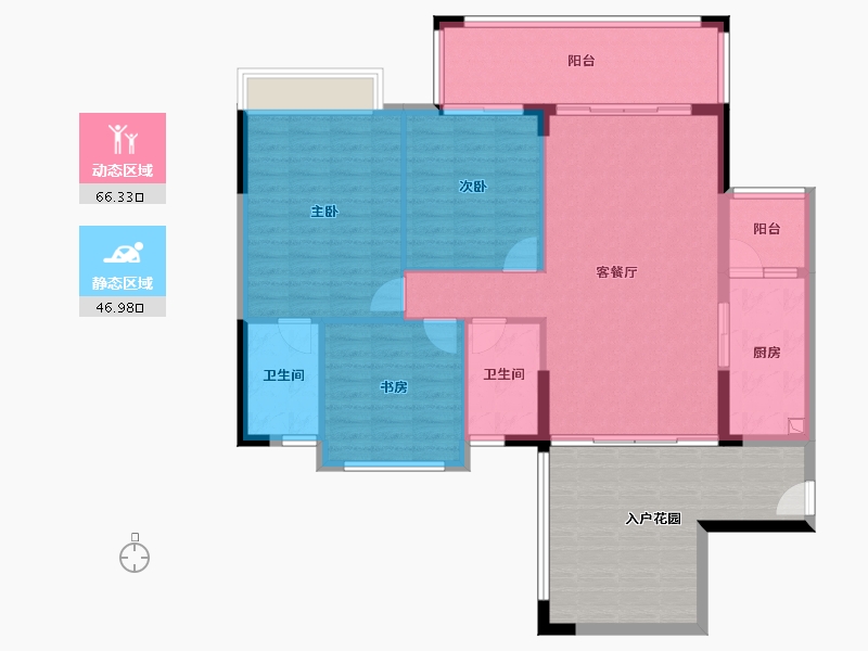 广东省-惠州市-金昌凤凰苑4期-112.46-户型库-动静分区