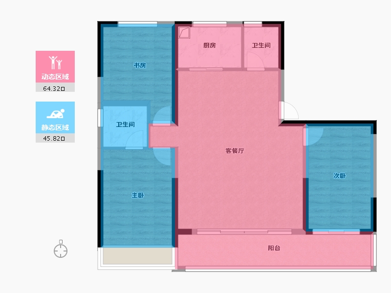 山东省-德州市-智德园-107.20-户型库-动静分区