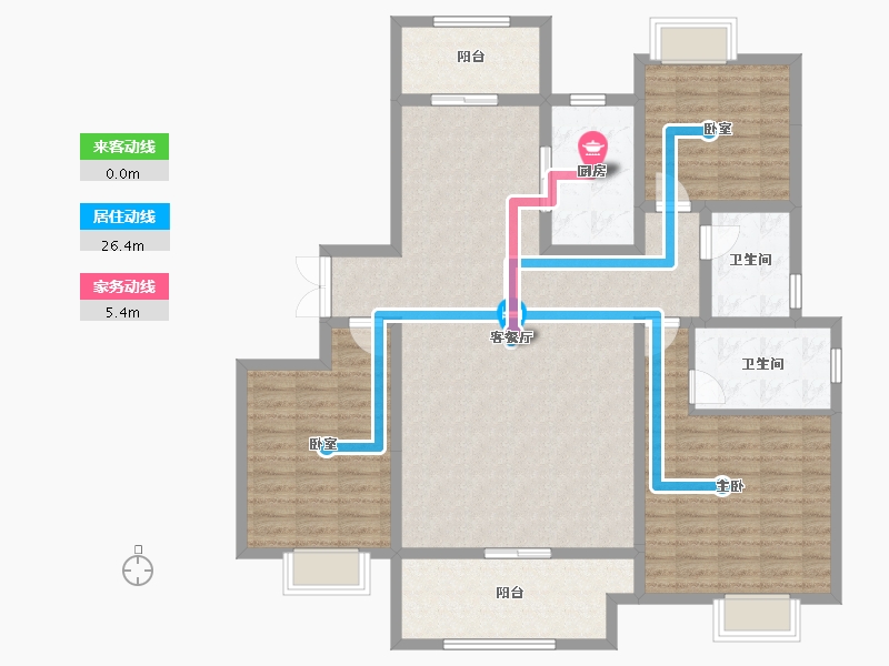 河南省-南阳市-府前壹号院-103.24-户型库-动静线