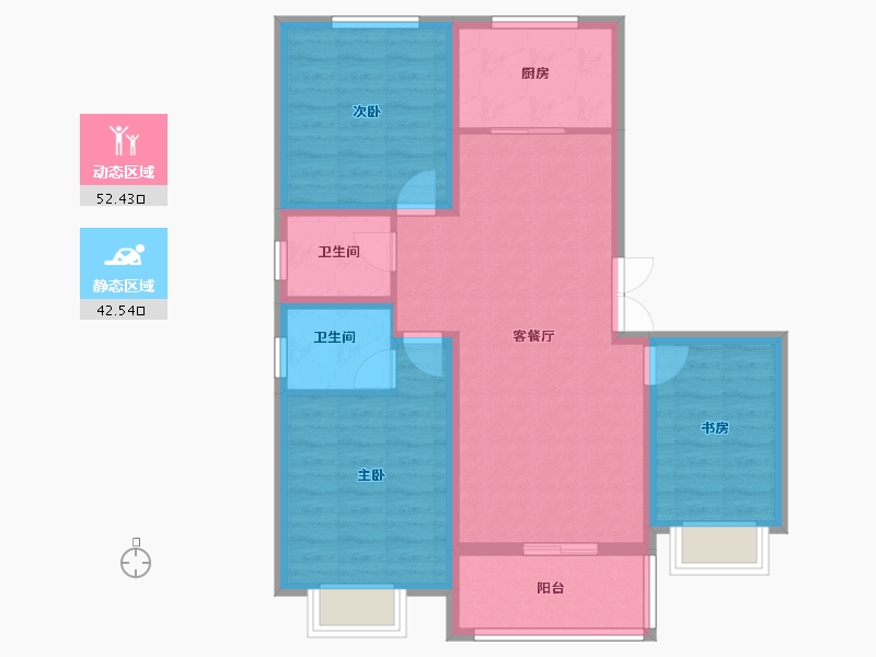 山西省-运城市-西建天茂和郡-92.00-户型库-动静分区