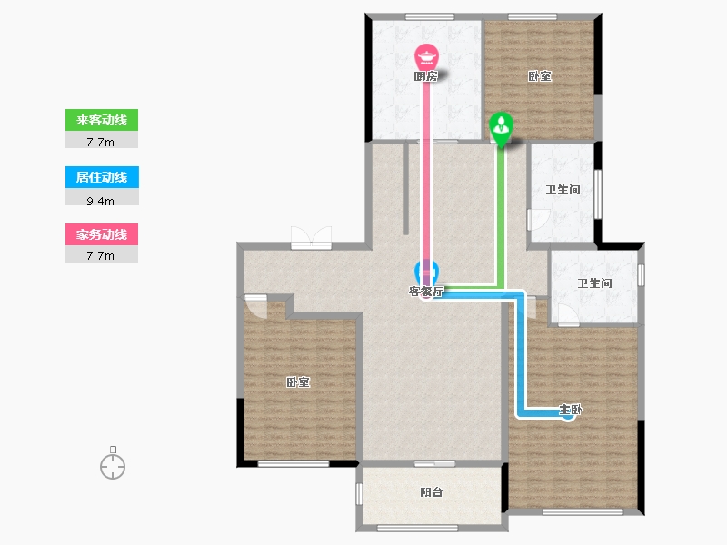 江苏省-南京市-玖樾印象-191.48-户型库-动静线