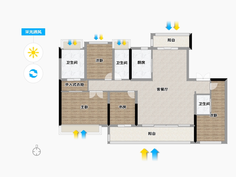 湖南省-长沙市-星大·星悦湾-151.21-户型库-采光通风