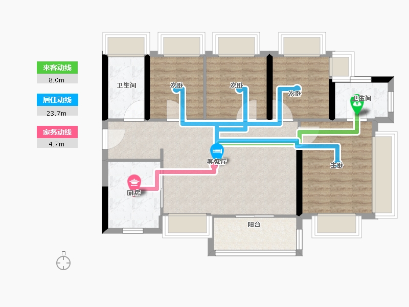 广东省-深圳市-珑门壹品-80.80-户型库-动静线