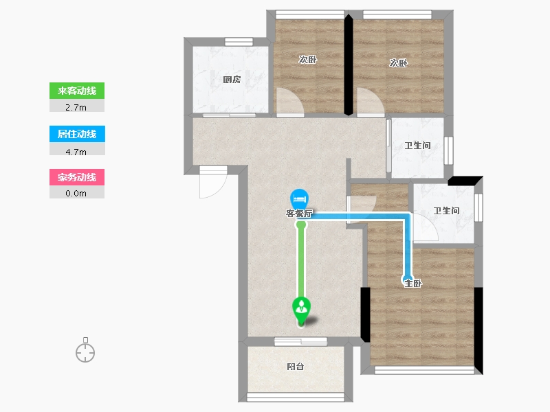 福建省-福州市-左海望麓-59.20-户型库-动静线