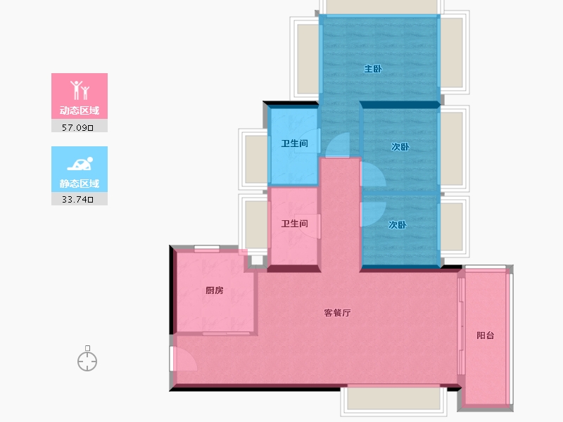 广东省-深圳市-珑门壹品-81.60-户型库-动静分区