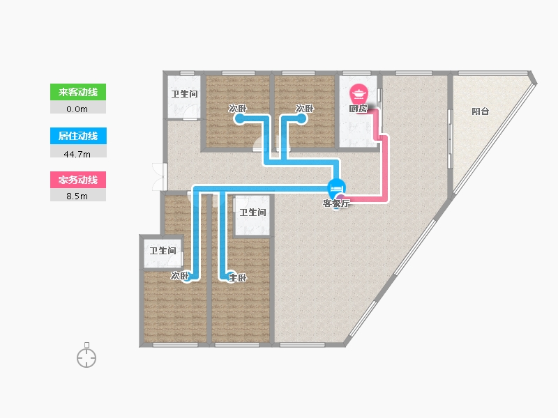 山西省-临汾市-翼城·棕榈墅-210.97-户型库-动静线