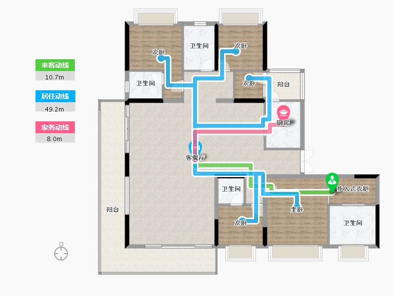 湖南省-娄底市-顺新一品-199.56-户型库-动静线