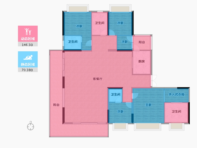 湖南省-娄底市-顺新一品-199.56-户型库-动静分区