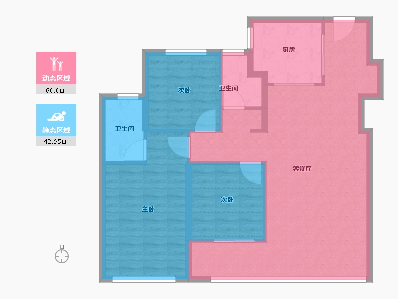 湖北省-武汉市-建发璞玥-93.60-户型库-动静分区