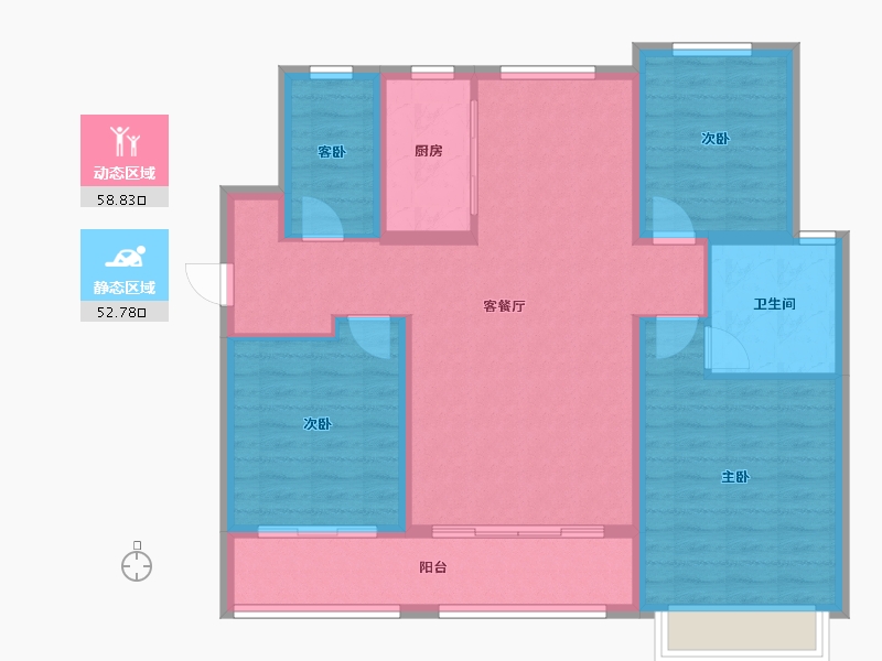 河北省-邯郸市-飞宇时代名郡-100.80-户型库-动静分区