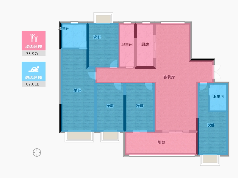 江西省-吉安市-聚福·文峰壹品-141.69-户型库-动静分区