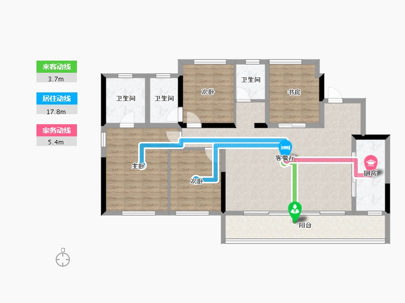 四川省-成都市-香投置地崇义府-115.96-户型库-动静线