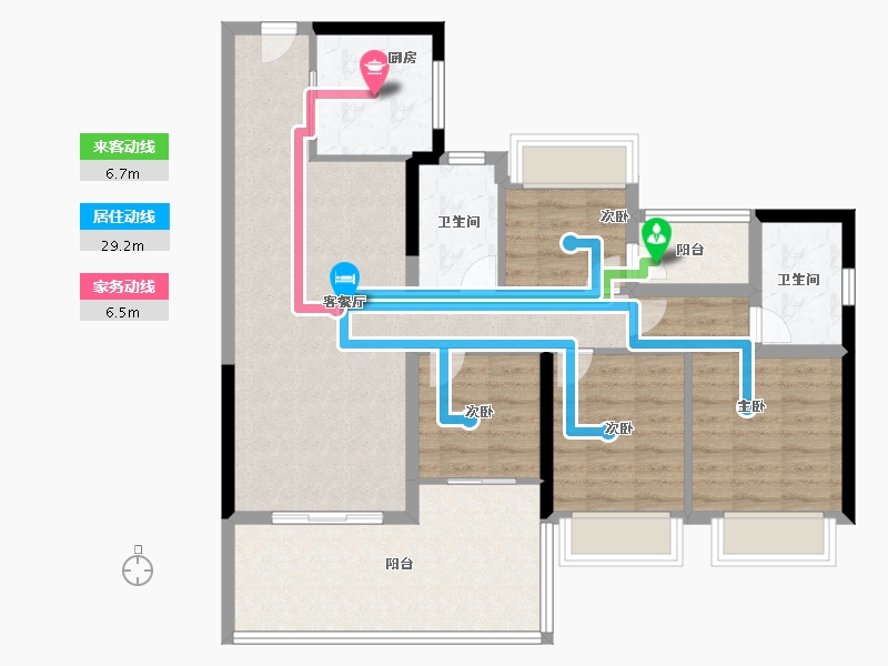 广东省-广州市-中国铁建花语上城-96.00-户型库-动静线