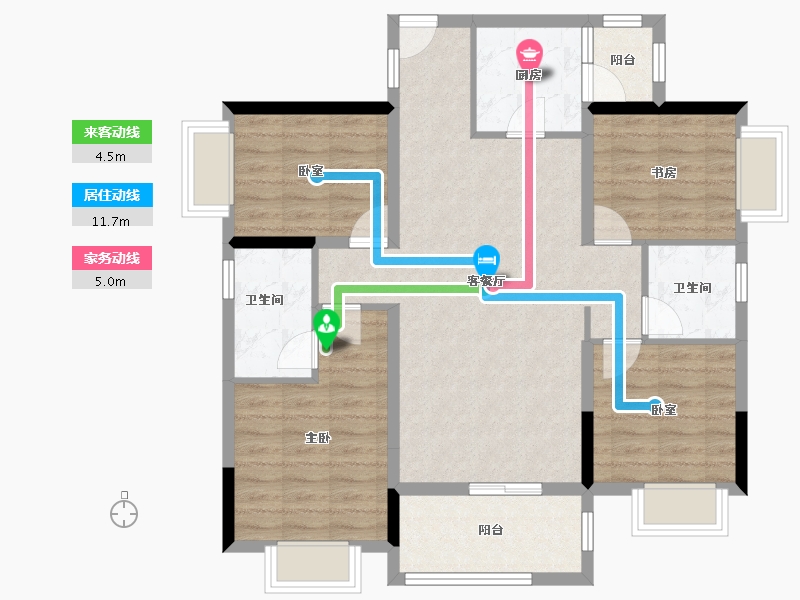 广西壮族自治区-柳州市-海雅柳江湾-97.00-户型库-动静线