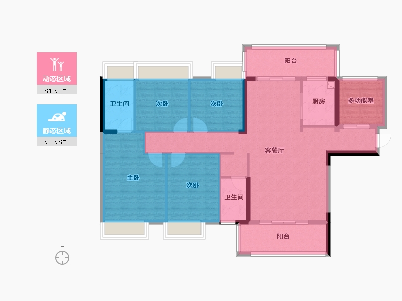 广东省-揭阳市-棉湖1号营销中心-109.60-户型库-动静分区