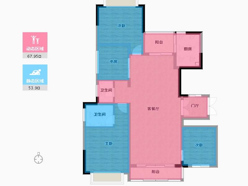 云南省-楚雄彝族自治州-彝海未来森林-116.80-户型库-动静分区