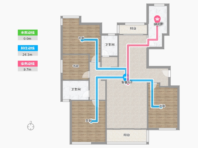 山东省-临沂市-新方嘉园-140.80-户型库-动静线