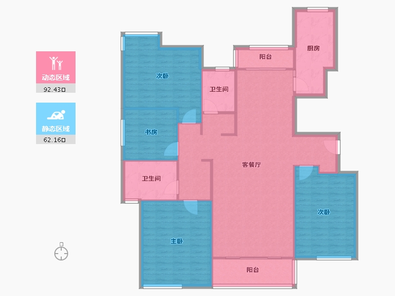 山东省-临沂市-新方嘉园-140.80-户型库-动静分区